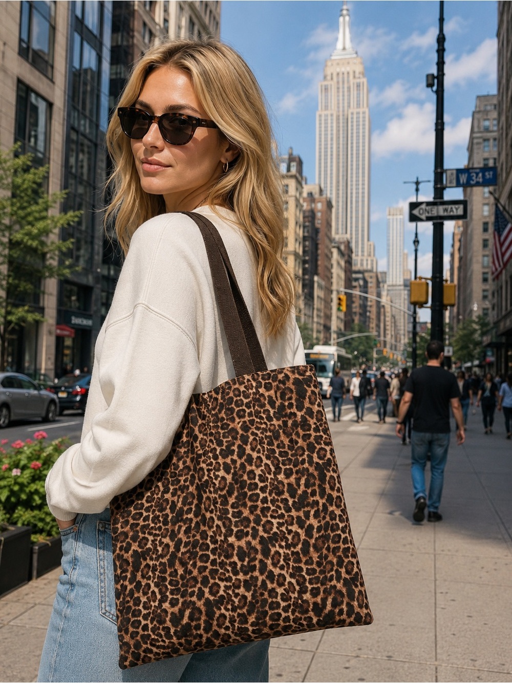 Leopard Print Tote Bag